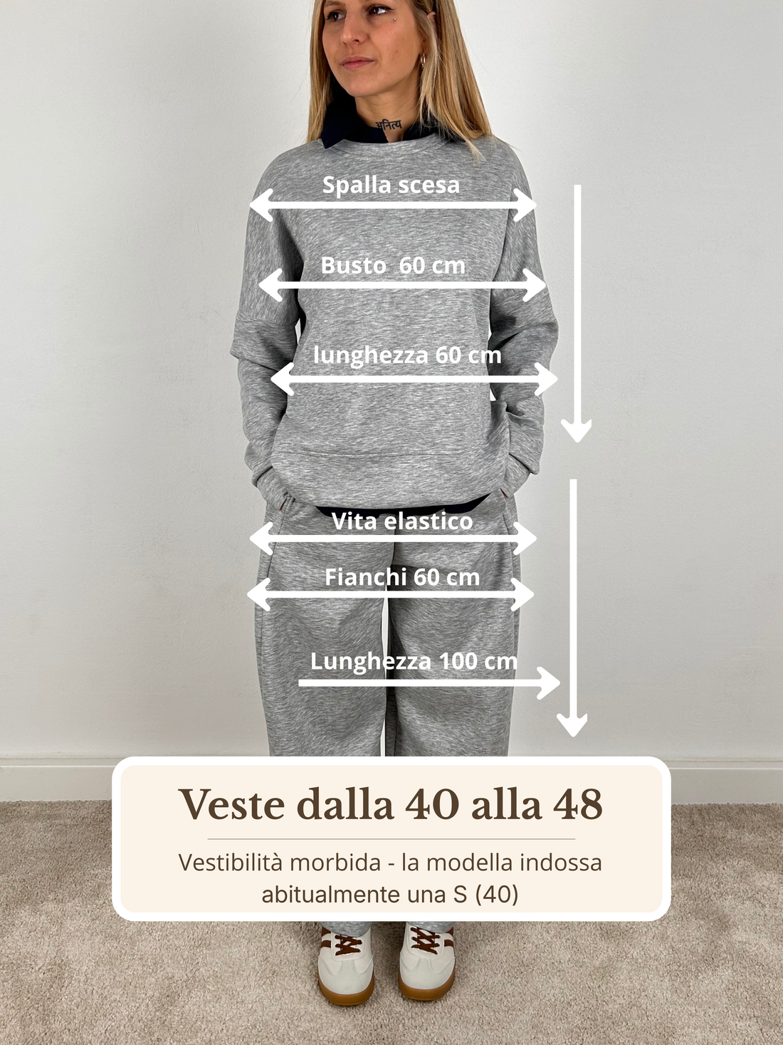 Guida misure Completo Tuta Basic