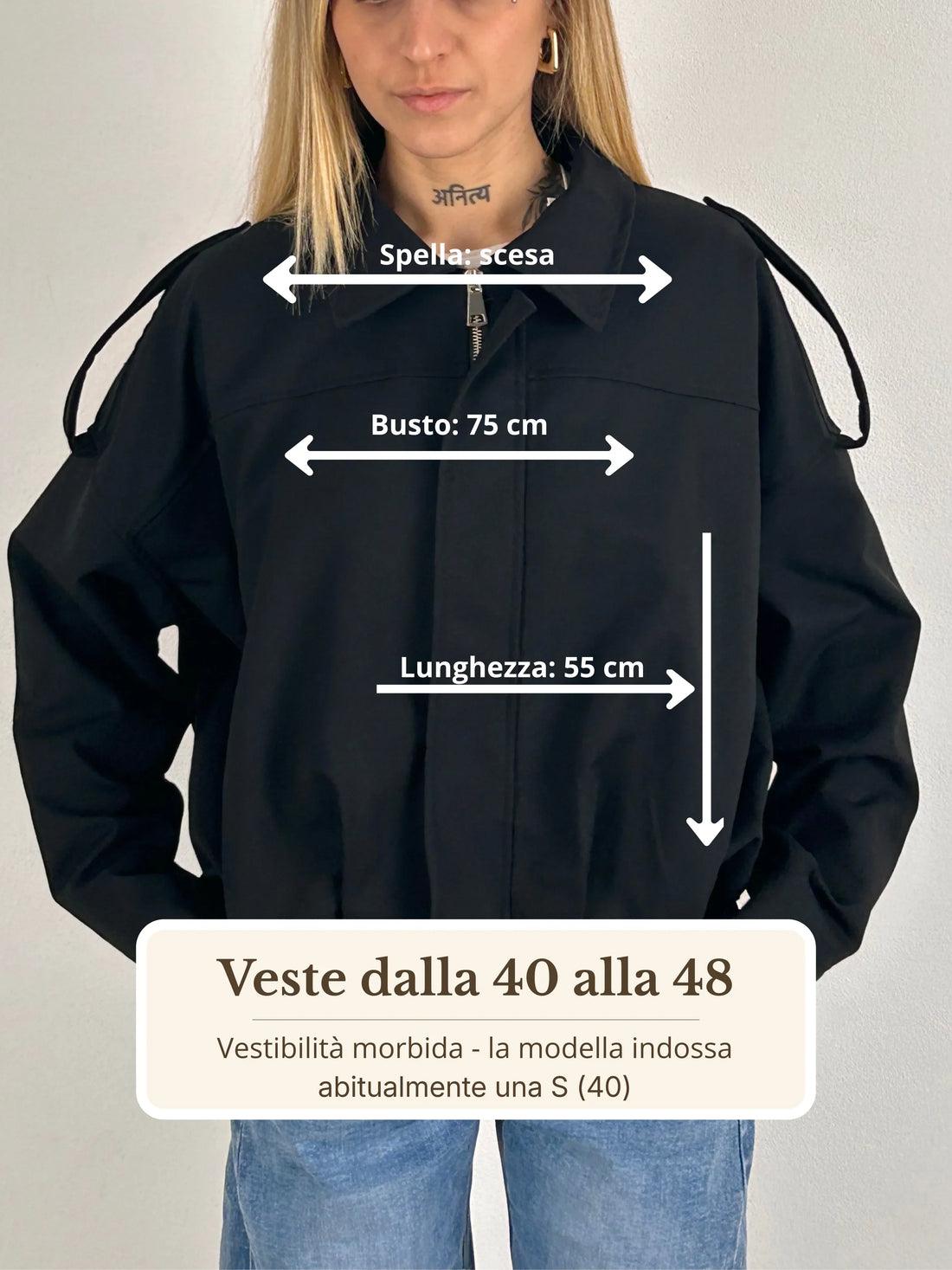 Guida misure Giubbino Candy