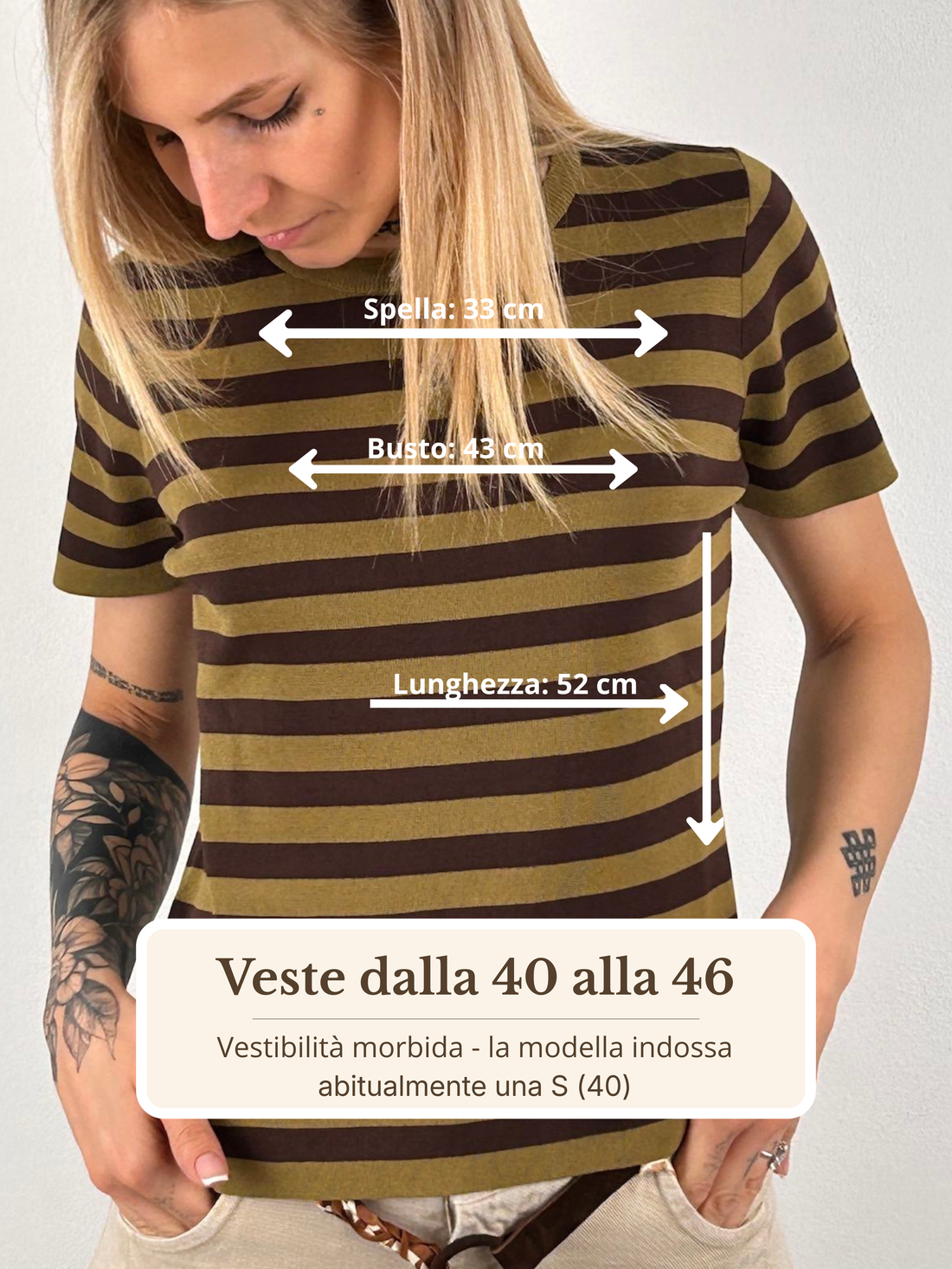 Guida misure Maglia Righe Urban