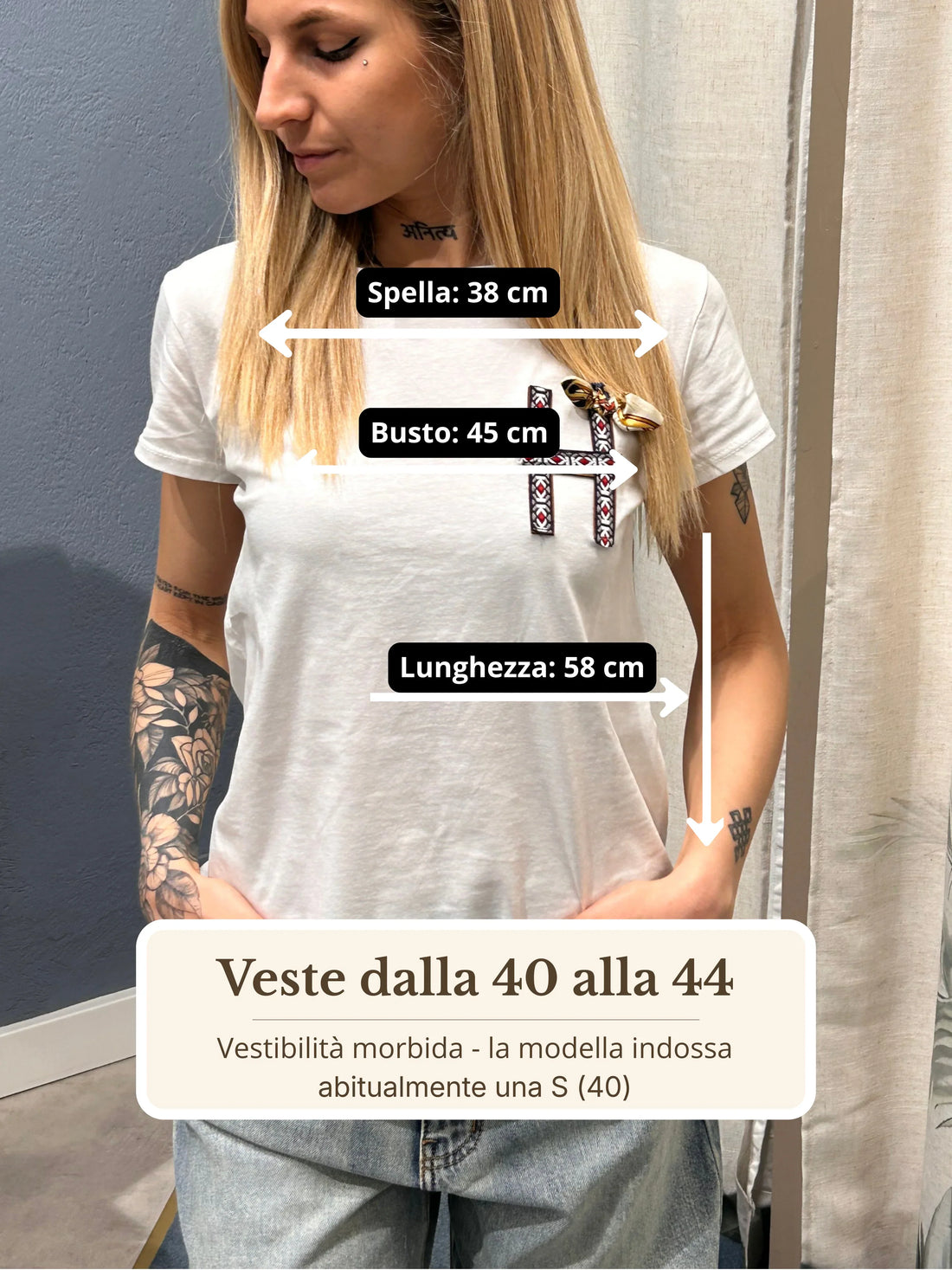 Guida misure T-shirt Dettaglio H