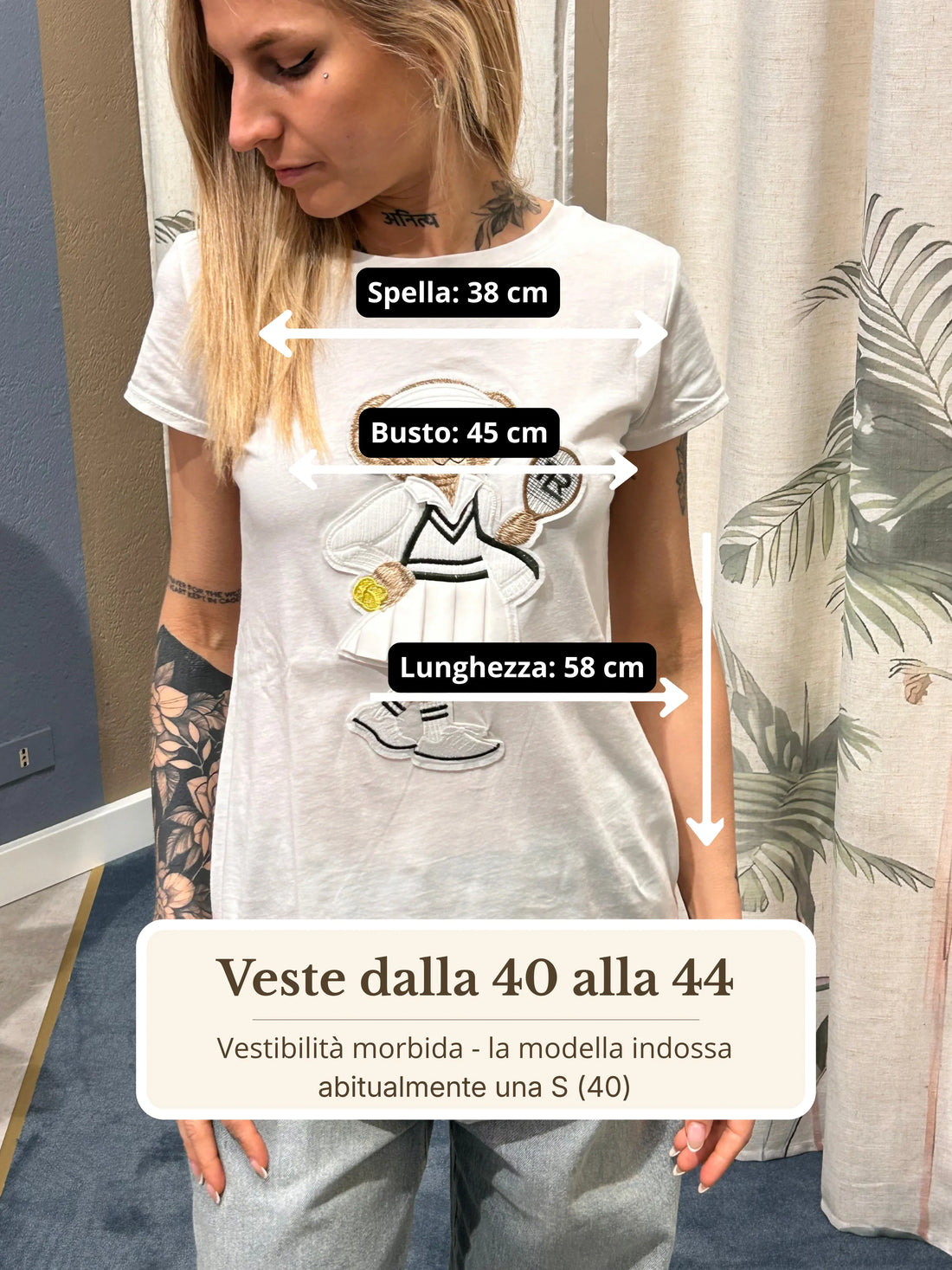 Guida misure T-shirt Orsetto Tennis