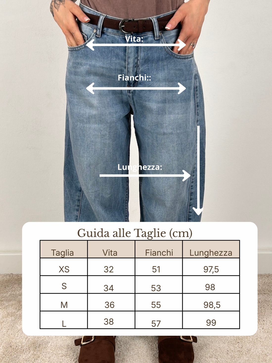 Guida misure Jeans Balloon