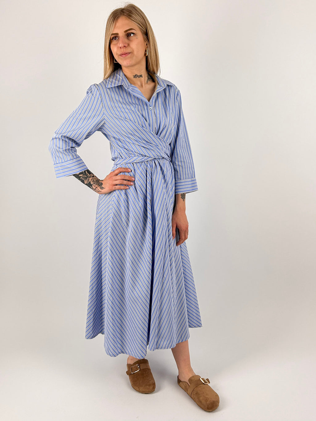 abito n cotone chemisier donna. vista frontale