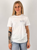 t-shirt hangard lab "se ti rilassi pensi di più" Vista frontale