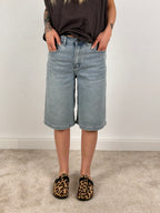 Bermuda jeans donna comodi vista frontale
