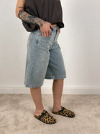 Bermuda jeans donna comodi vista laterale