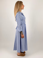 abito n cotone chemisier donna. vista frontale. vista laterale