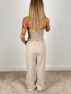completo donna elegante gessato retro