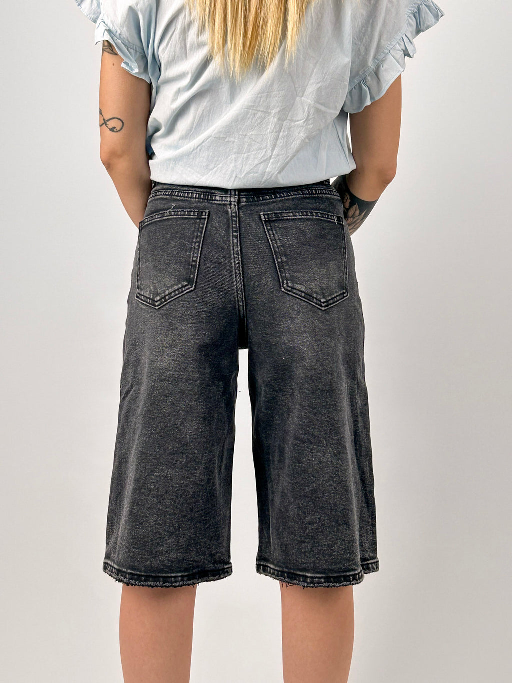 Bermuda Jeans Noir