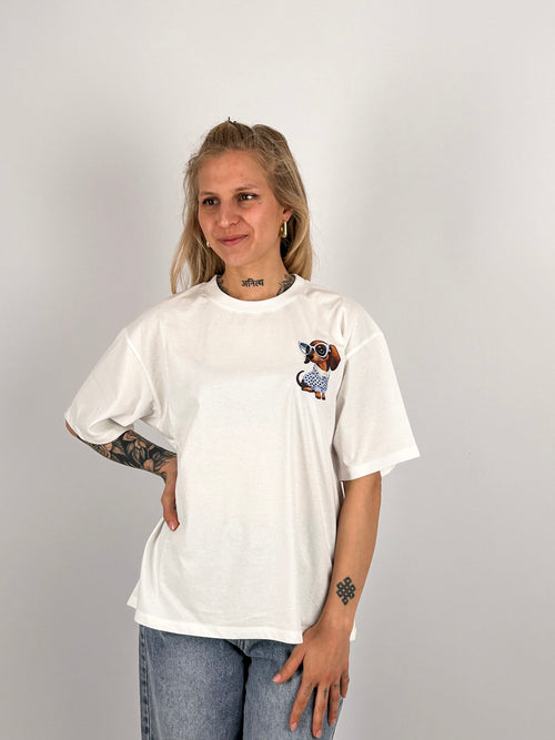 T-shirt over da donna morbida a manica corta - vista frontale