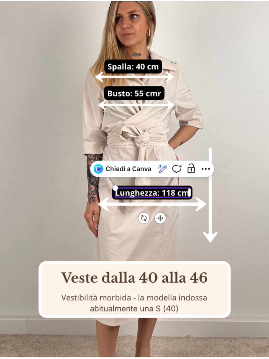 Guida misure Abito Nodo Soft