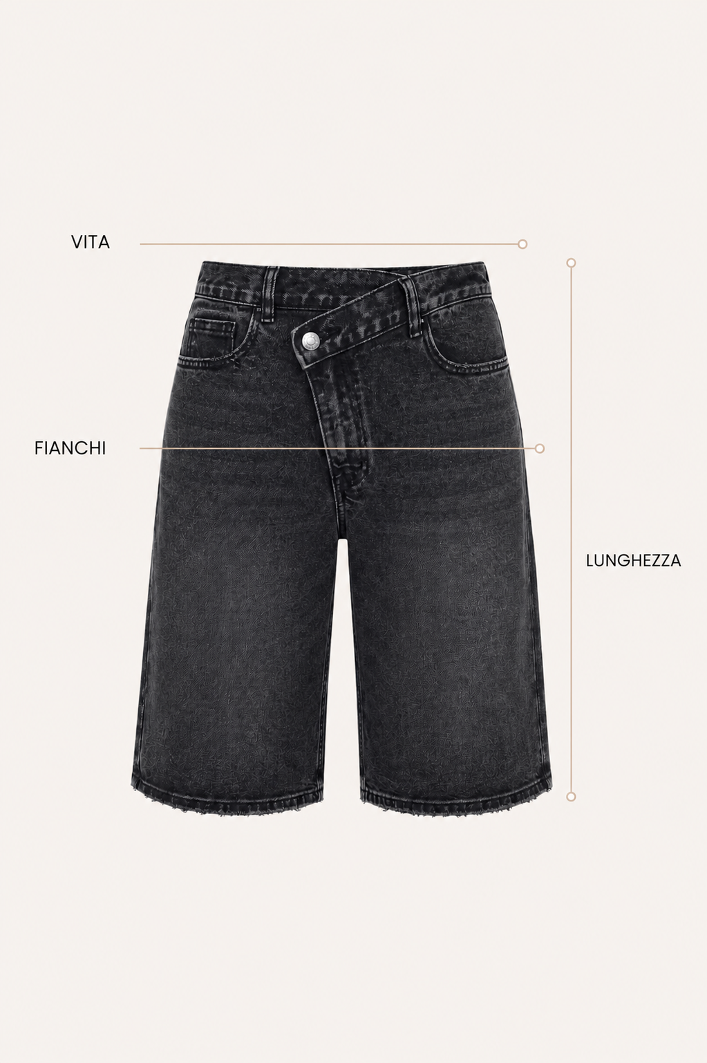 Guida misure Bermuda Jeans Noir