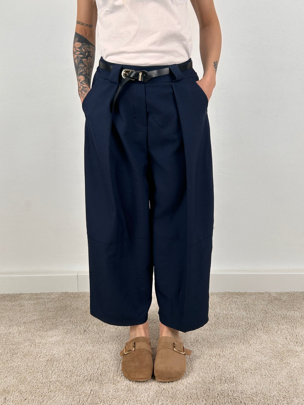 pantalone balloon donna vista frontale