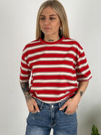 t shirt righe donna vista frontale