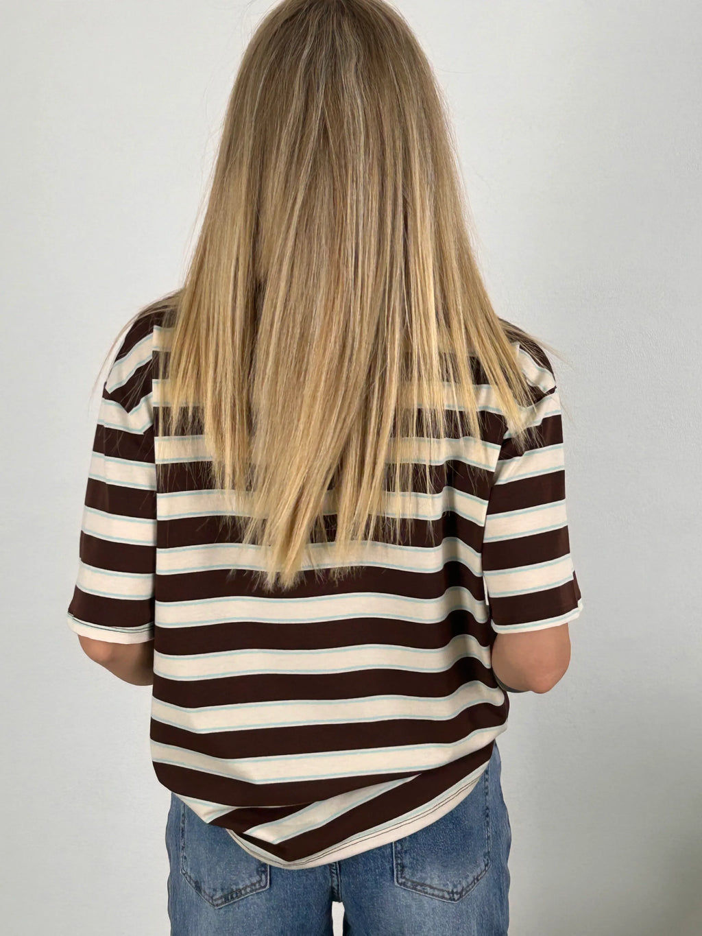 t shirt righe donna retro