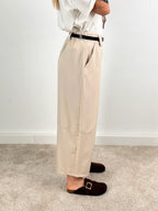pantalone balloon donna vista laterale