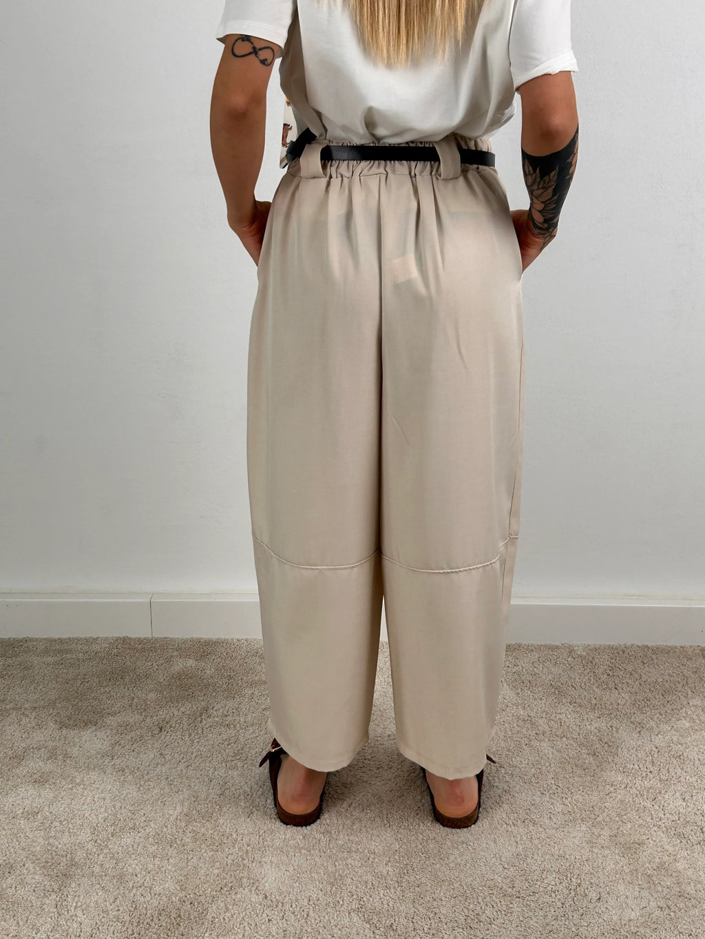 pantalone balloon donna retro