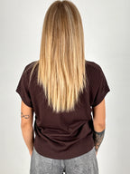 t shirt donna scollo v retro