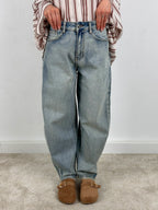 Jeans donna relaxed fit balloon vista frontale