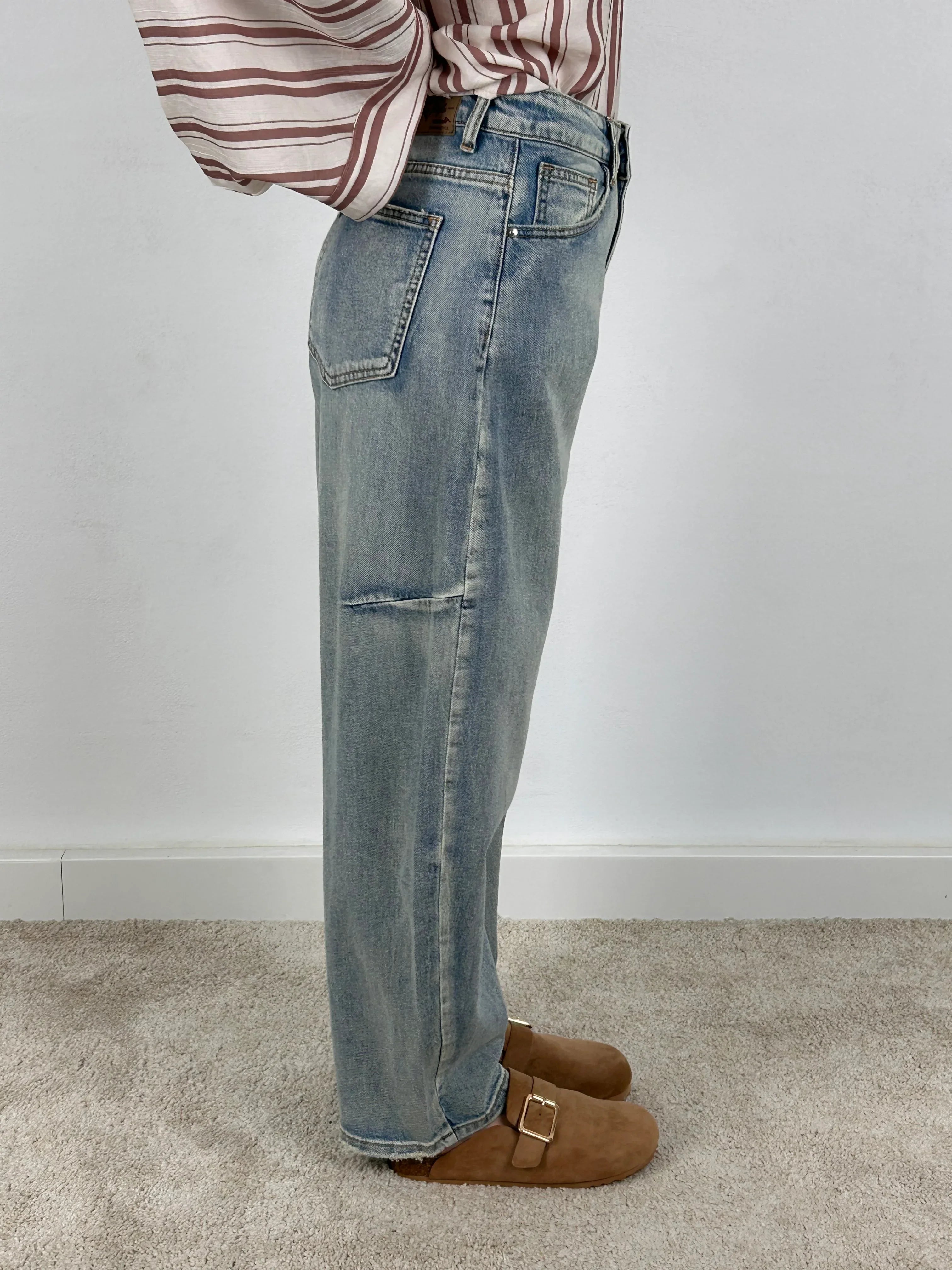 Jeans donna relaxed fit balloon vista laterale