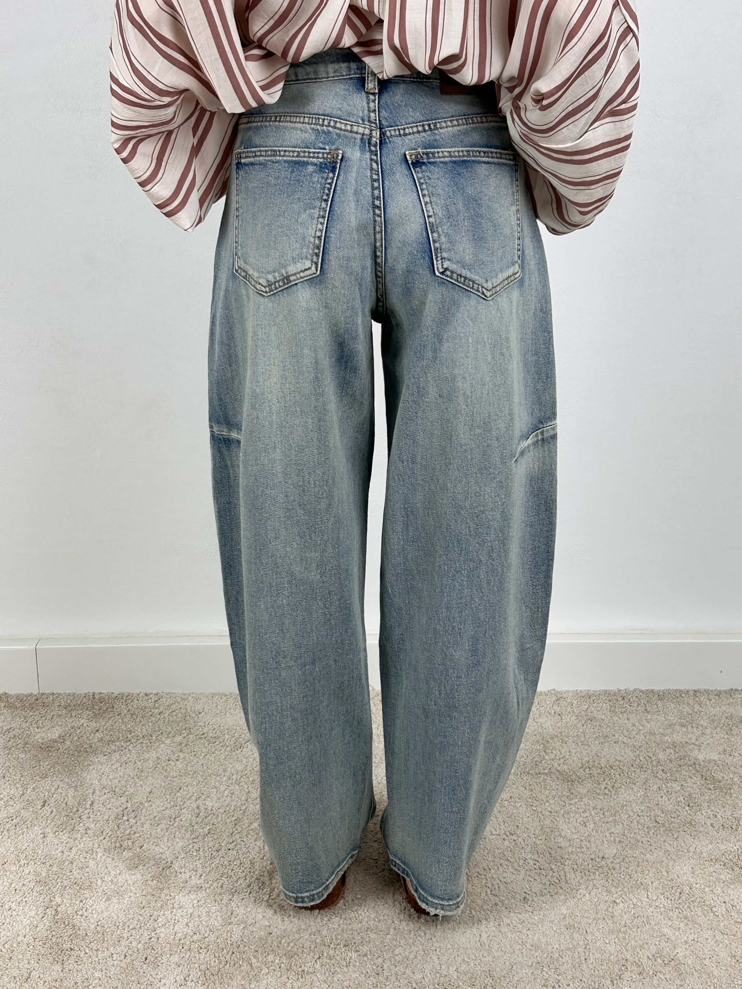 Jeans donna relaxed fit balloon retro