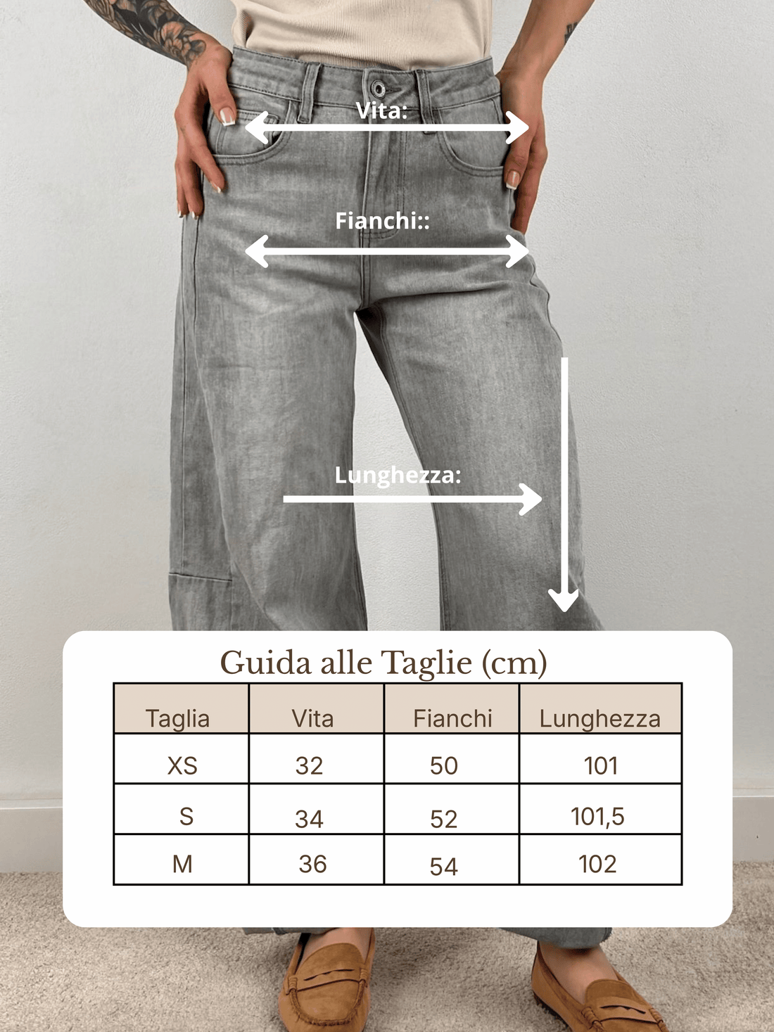 Guida misure Jeans Balloon Soft