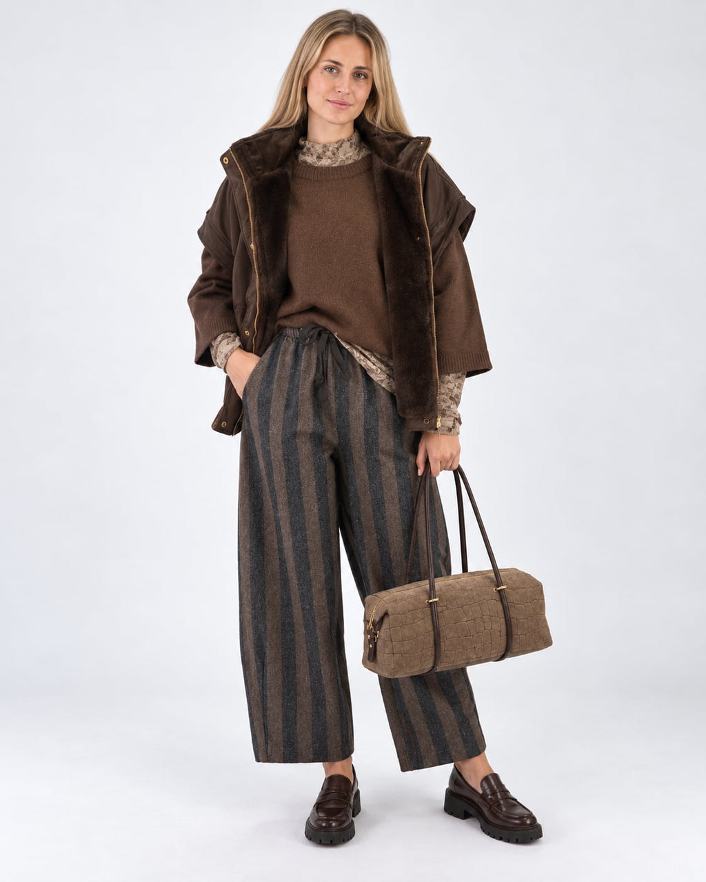 Borsa Suede Croco