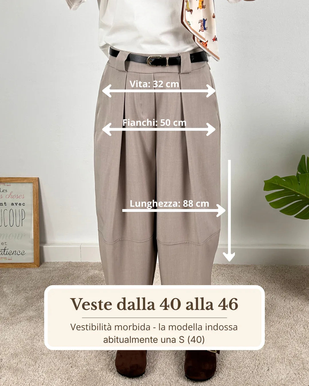 Guida misure Pantalone Balloon Midi