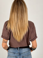 T-shirt cotone leggera cioccolato vista retro
