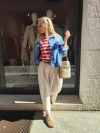outfit pantalone balloon donna