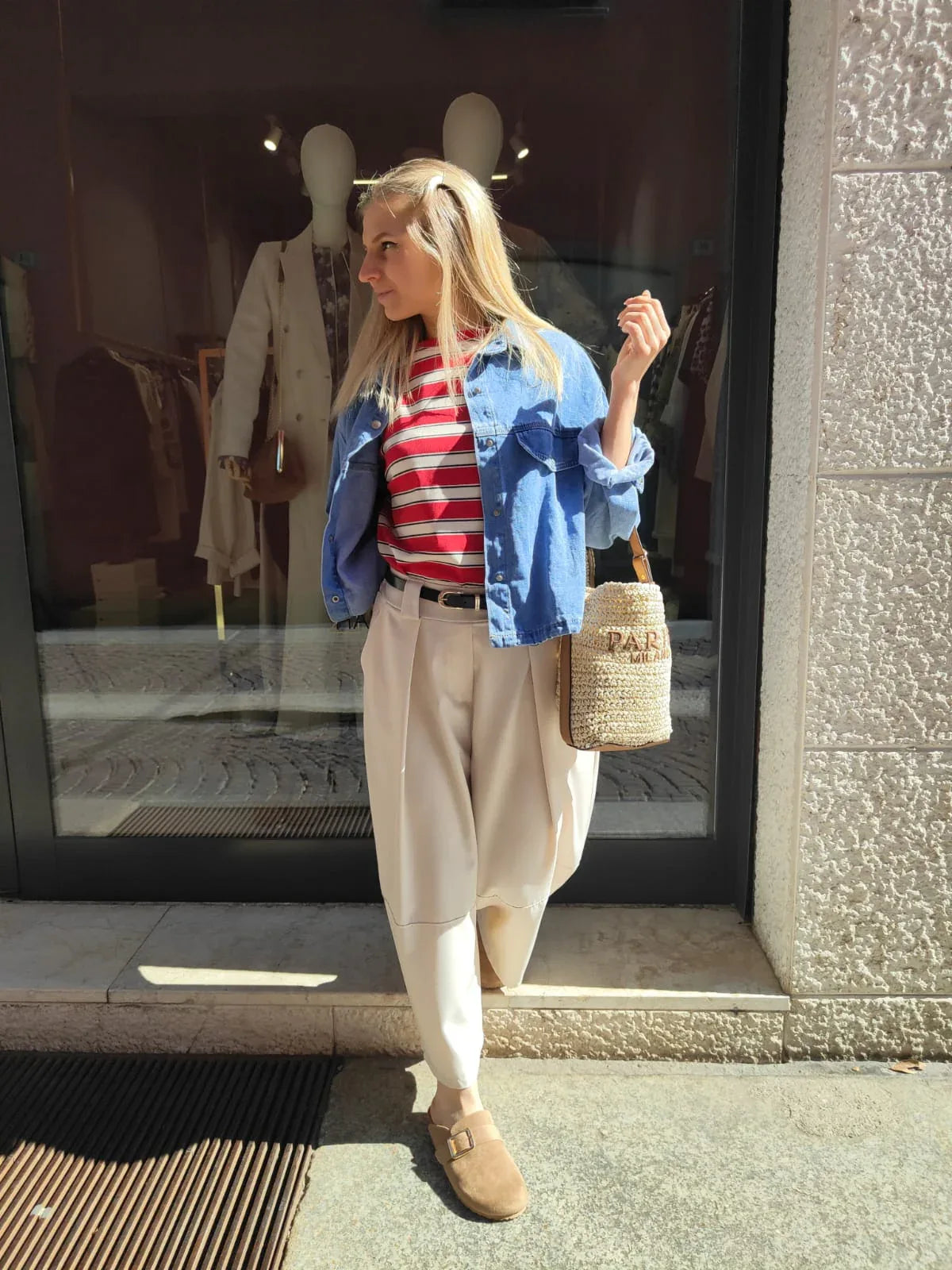 outfit pantalone balloon donna