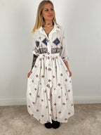 Abito chemisier ricamo donna vista front