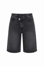 Bermuda Jeans Noir