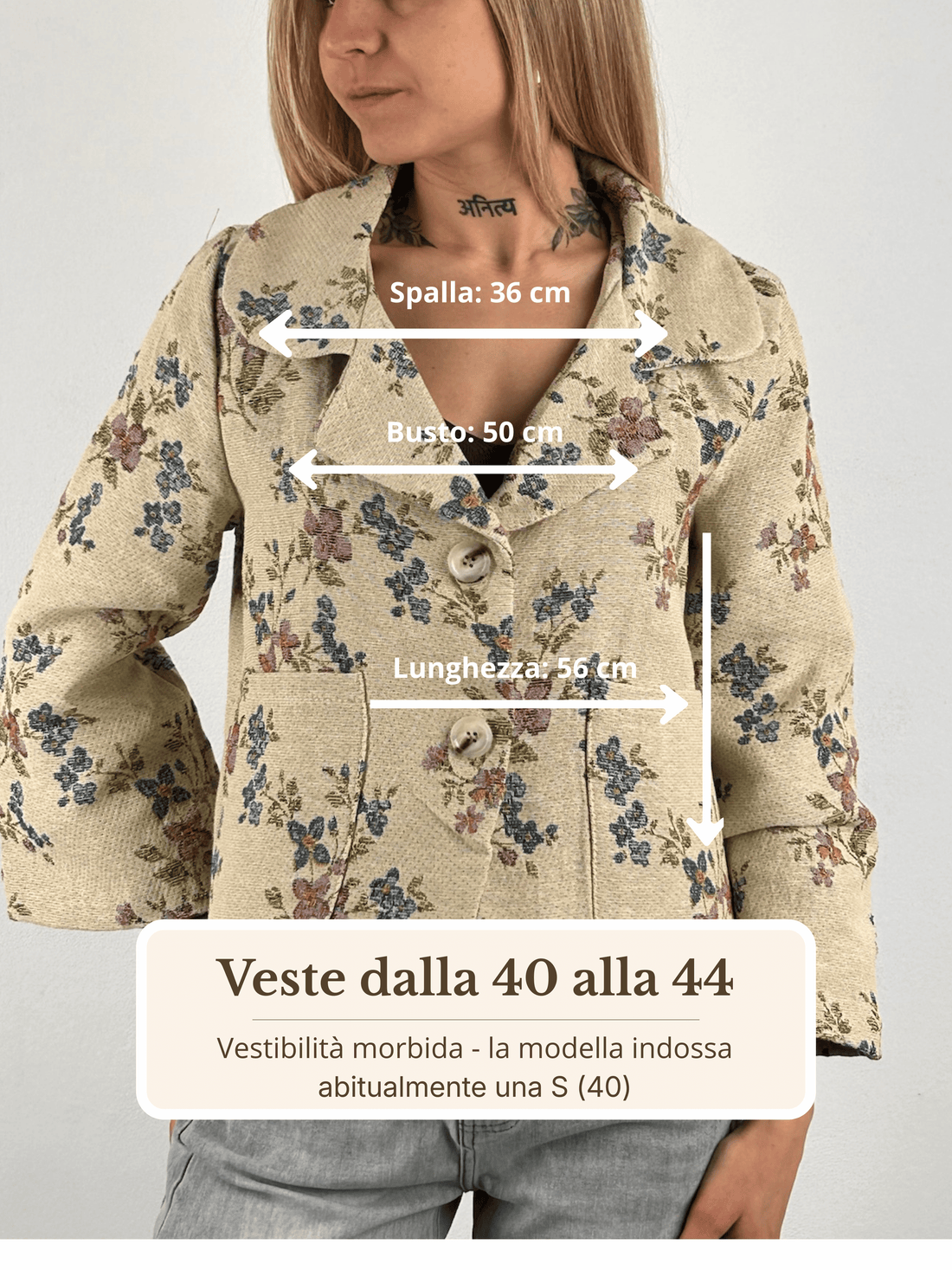 Guida misure Blazer Garden Chic