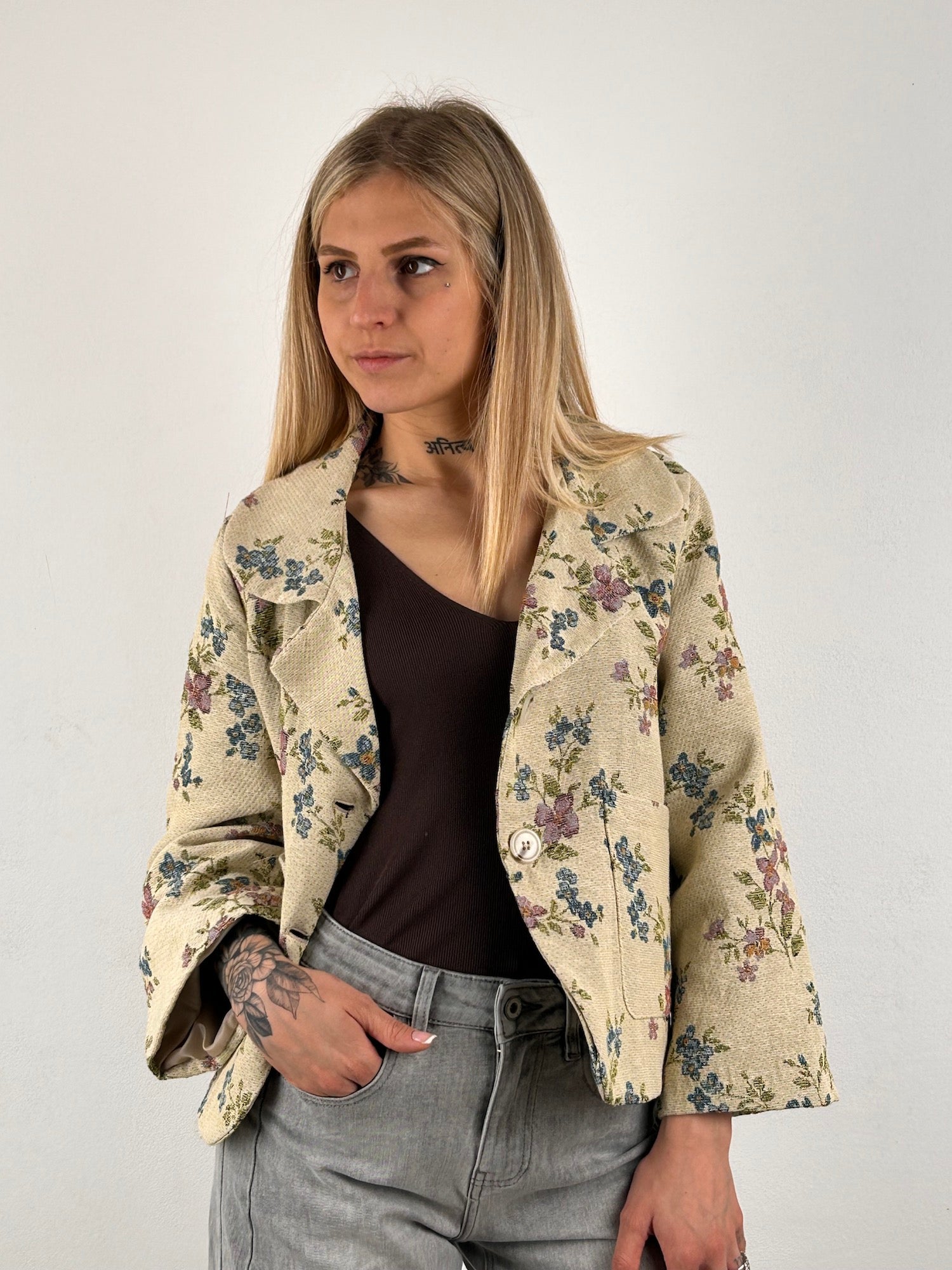 blazer floreale donna vista modale