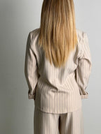 blazer donna gessato vista retro