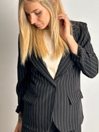 blazer donna gessato vista frontale