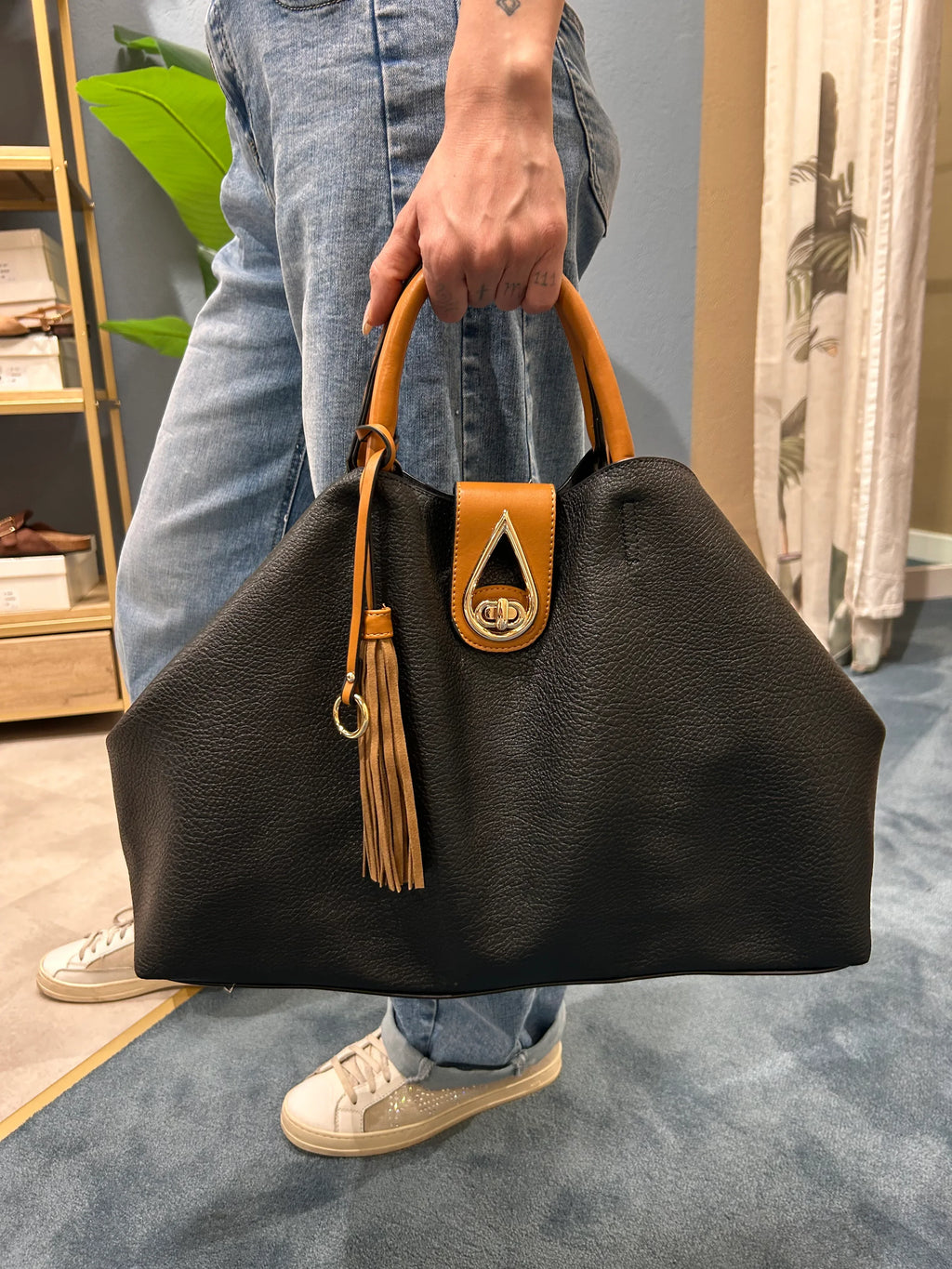 Borsa maxi elegante – borsa donna grande strutturata, stile chic da giorno