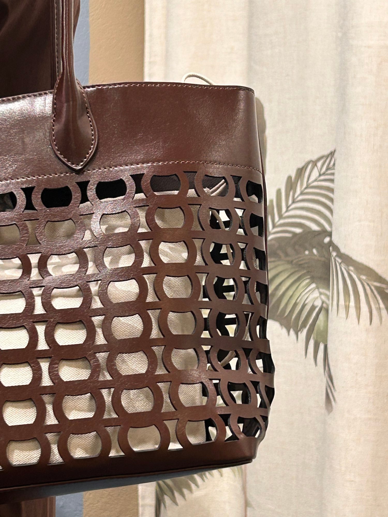 borsa maxi intreccio donna dettaglio
