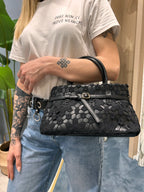 Borsa in pizzo – borsa donna con dettaglio pizzo elegante, stile romantico chic