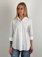 camicia essential otone donna bianca vista frontale