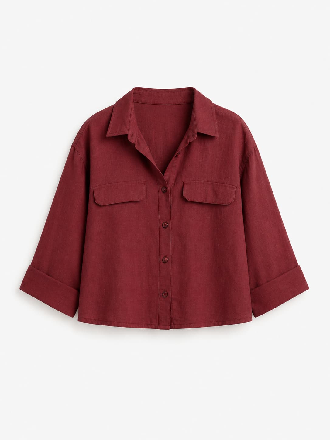 Camicia donna bordo in lyocell con taschini frontali e maniche risvoltate - immagine gost