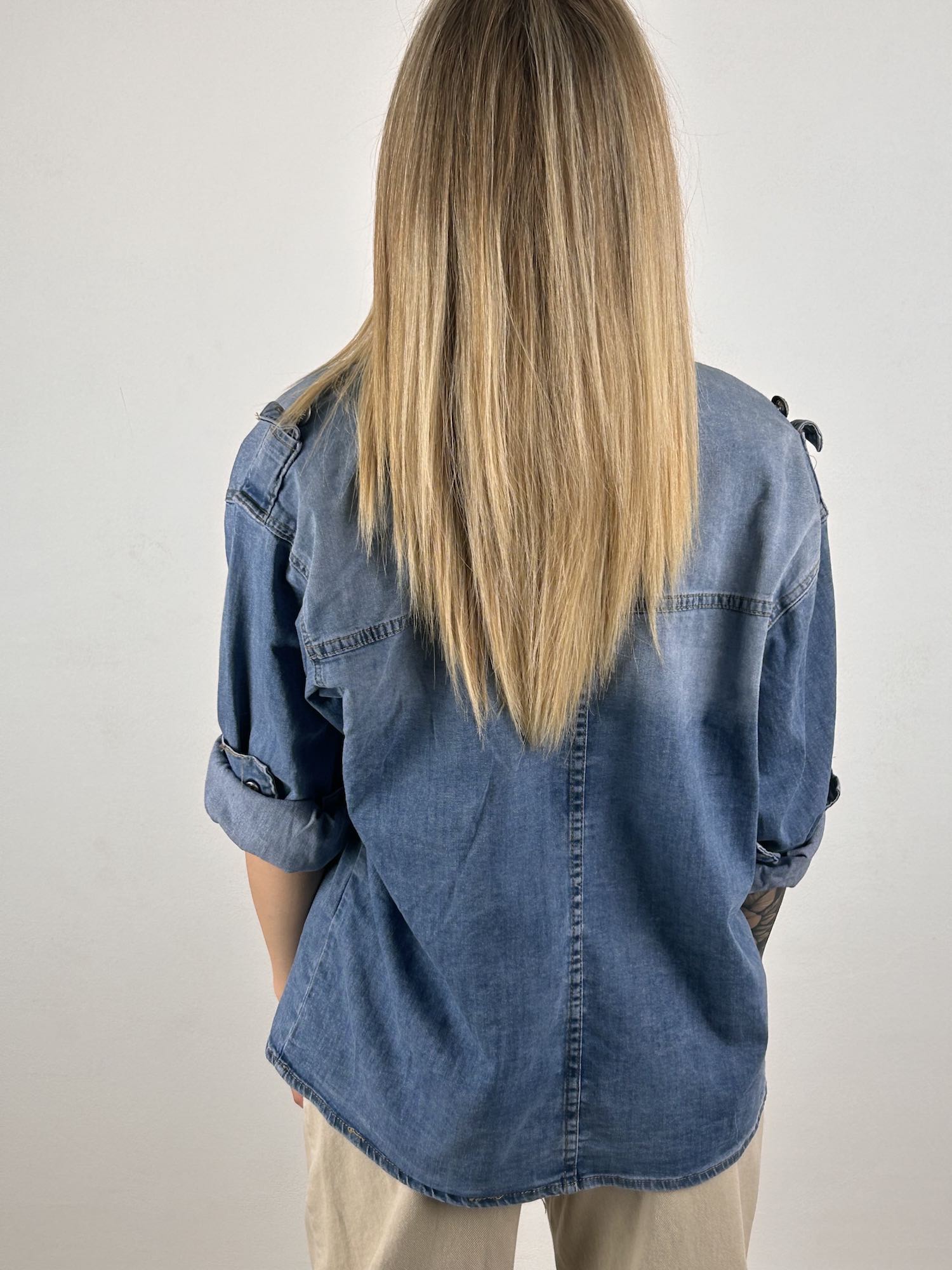 giacca camicia denim vista retro