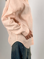 Camicia Firenze da donna over in cotone con spalla scesa - dettaglio laterale