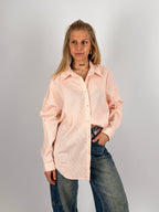 Camicia Firenze da donna over in cotone con spalla scesa - vista frontale
