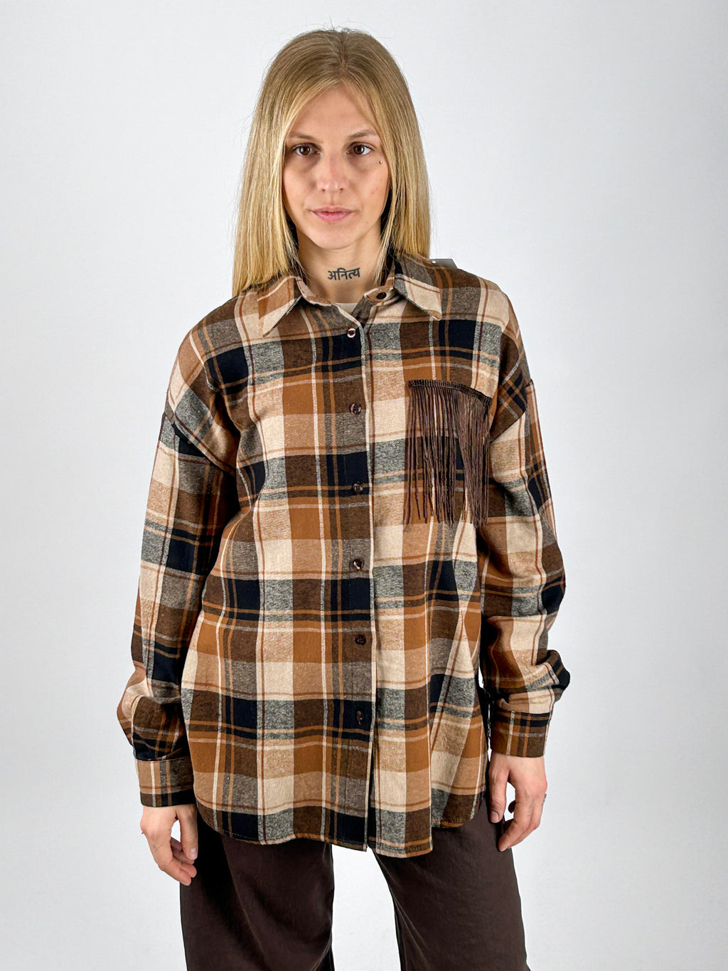 Camicia Rodeo biscotto - vista frontale