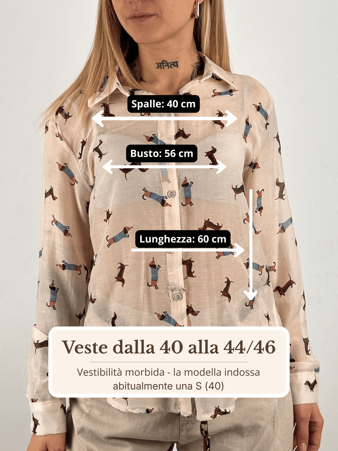 Guida misure Camicia Soft Bassotto