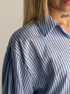 camicia st tropez abituè azzurro donna vista tessuto