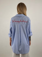 camicia st tropez abituè azzurro donna vista retro