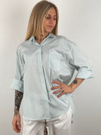 camicia st tropez abituè verde acqua donna vista frontale